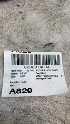 2013-2018 LEXUS ES350 ES300H Right Passenger Rocker Moulding Starfire Pearl OEM - Image 23