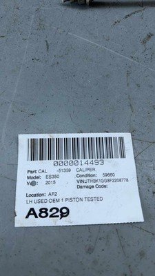 2013-2018 LEXUS ES350 Left Front Brake Caliper 1 Piston Type Tested 59k OEM - Image 6
