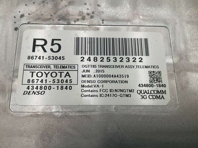 2014-2015 LEXUS ES350 Telematics Transeiver Control Module OEM 8674153045 w/ 59k - Image 2