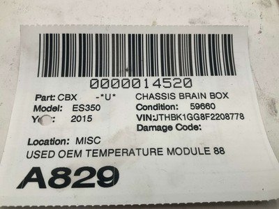 2015 LEXUS ES350 AC Amplifier Temperature Climate Control Module OEM 8865033B32 - Image 5