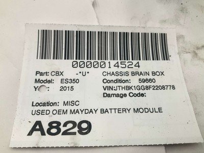 2013-2017 LEXUS ES350 Mayday Battery Backup Control Module 59k OEM 8677776040 - Image 5