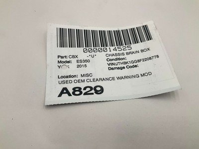 2015-2016 LEXUS ES350 Clearance Warning Conbtrol Module 59k Miles OEM 8934033150 - Image 4