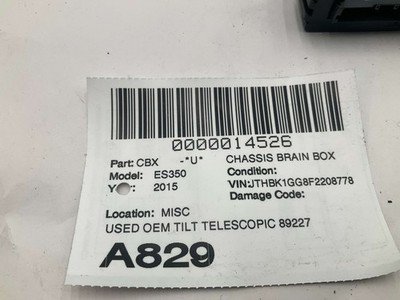 2015 LEXUS ES350 Tilt Telescopic Control Module 59k Miles OEM 8922733040 - Image 3