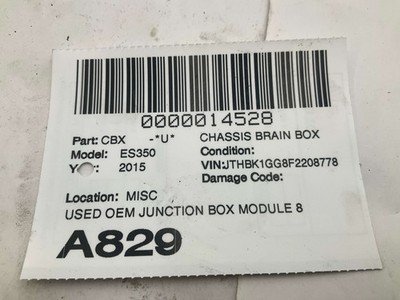 2015 LEXUS ES350 Engine Room Junction Box Module w/ 59k miles OEM 8272033381 - Image 4