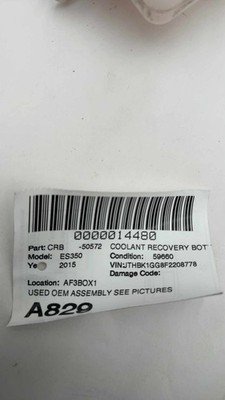 2013-2018 LEXUS ES350 Coolant Recovery Bottle 3.5L w/ 59k Miles OEM 1647036010 - Image 8