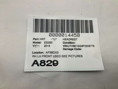 2013-2015 LEXUS ES350 Front Seat Right Left Headrest ONLY in Parchment Leather - Image 3