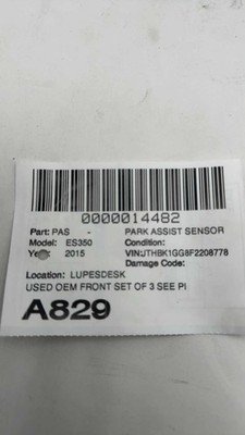 2013-2015 LEXUS ES350 Front Park Assist Sensors Set of 3 59k Miles Tested OEM - Image 6