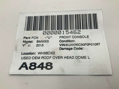 2014-2018 BMW F15 F16 X5 Front Roof Console Dome Light Sunroof Control 75k OEM - Image 8