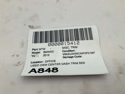 2014-2018 BMW F15 F16 X5 X6 Center Dash Trim w/ Air Vents Hazard & Push Start - Image 9