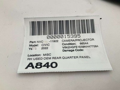 2022-2023 HONDA CIVIC Si Radar Unit Rear Blind Spot Right Passenger 66k OEM - Image 4