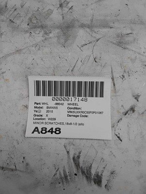 14 15 16 17 18 BMW X5 F15 Wheel Rim 18x8.5 Factory Alloy 5 V Spoke 36116853952 - Image 4