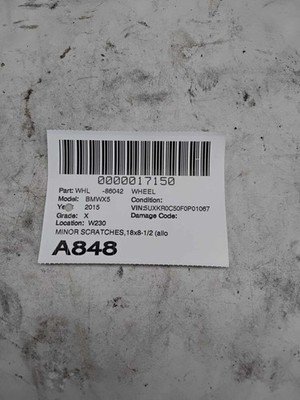F15 X5 BMW Wheel Rim 18x8.5 Alloy 5 V Spoke 36116853952 OEM 14 15 16 17 18 - Image 4