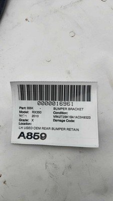 10 11 12 13 14 15 LEXUS RX350 RX450H Rear Left Bumper Retainer Bracket 86k OEM - Image 7