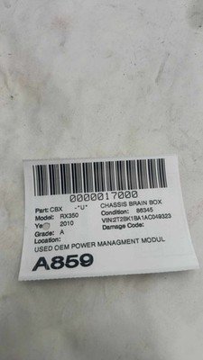 10 11 LEXUS RX350 Power Managment Control Module 896900E010 OEM 86k Miles - Image 5