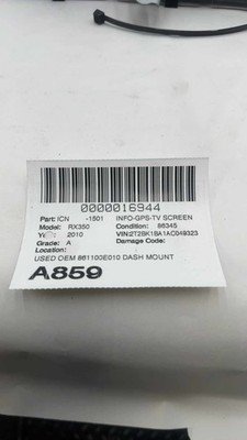 10 11 12 13 14 LEXUS RX350 RX450H Navigation Information Display Screen OEM - Image 12