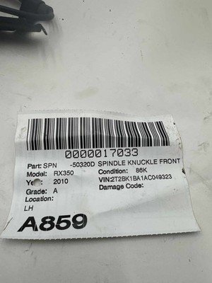 10 11 12 13 14 15 LEXUS RX350 Spindle Knuckle Front Left Driver Side 86k OEM - Image 6