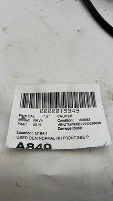 13 14 15 16 17 18 TOYOTA RAV4 Brake Caliper Right Front Passenger 11.7 Rotor OEM - Image 15