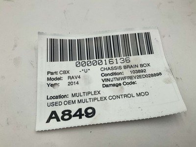 2014 14 TOYOTA RAV4 XLE 2.5L FWD AT Multiplex Network Control Module 8922142102 - Image 5