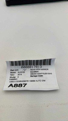 18 19 20 AUDI Q5 Rear View Mirror Auto Dim Homelink 8W0857511B9B9 OEM 64k - Image 7