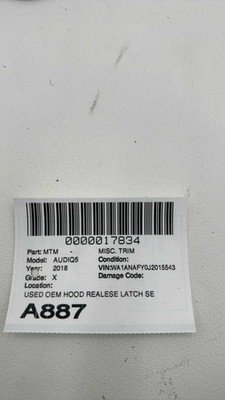 18 19 20 21 22 23 AUDI Q5 Hood Hatch Release Lever Handle 80B823633B OEM - Image 5