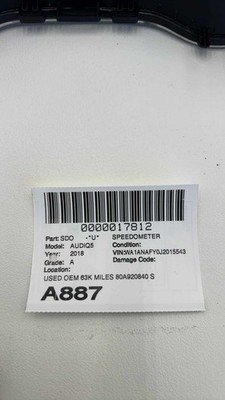 18 19 20 21 22 23 24 25 AUDI Q5 Speedometer Cluster 64k Miles 80A920840 OEM - Image 13