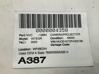 23 24 ACURA INTEGRA A Spec Type Heads UP Display OEM 782003S5A020 - Image 7