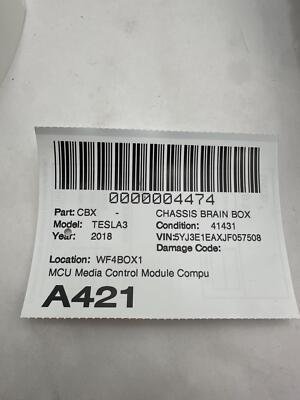 2018-2022 TESLA MODEL 3 MCU Media Control Module Computer OEM 109805800K - Image 8