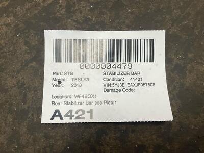 2018-2021 TESLA MODEL 3 Stabilizer Bar Rear OEM 104448800A - Image 9