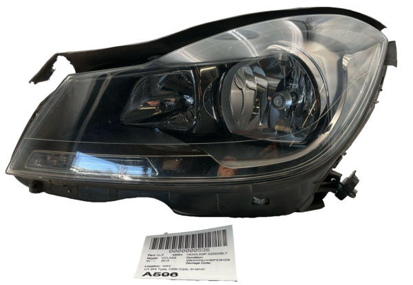 2012-2015 MERCEDES C-CLASS Headlamp Assembly Left 204 Type Halogen OEM