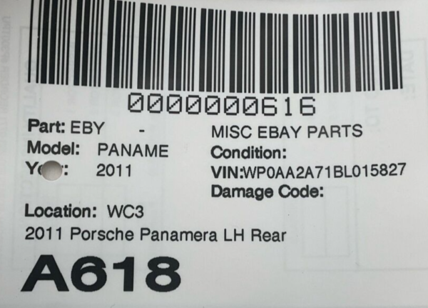 2011 Porsche Panamera Lh Rear Door Control Module Oem 7pp959795h - Image 3