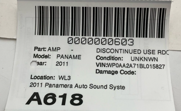 2011 PORSCHE PANAMERA Auto Sound System Amplifier OEM 97064544302 - Image 4