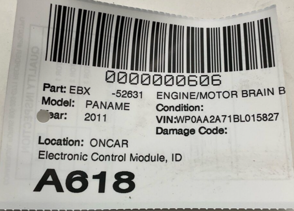 2010-2015 PORSCHE PANAMERA Engine Motor Brain Box Electronic Control Module OEM - Image 4