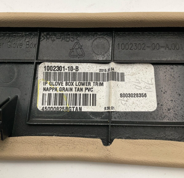 15 TESLA S Interior Trim Panel Used Oem Lower Glove Box Trim Panel Beige - Image 4