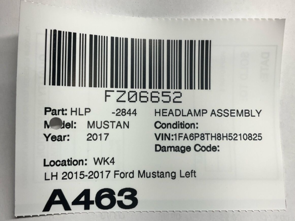 2015-2017 Ford Mustang Left Driver Headlight Assembly Oem - Image 10