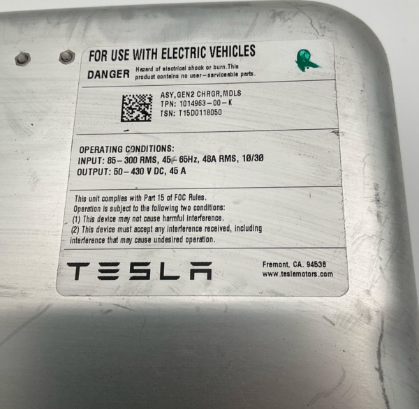 2012-2015 Tesla Model S Onboard Charger Module Charging Unit 1014963-00-k - Image 2