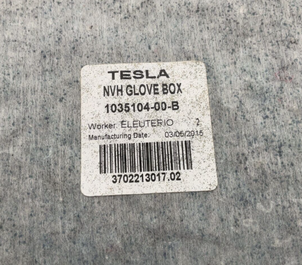 2012-2017 Tesla Model S Glove Box Storage Compartment OEM 1035104-00-B - Image 5