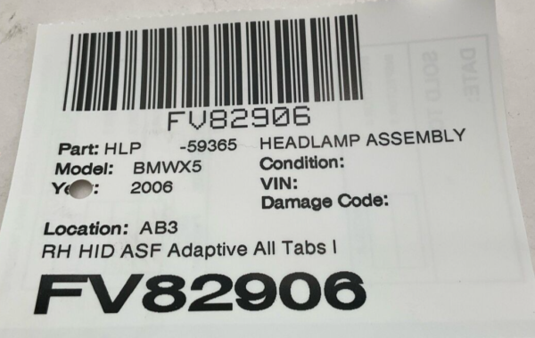 2004-2006 BMW X5 Headlamp Assembly Right Passenger Side HID with ASF Adaptive - Image 6