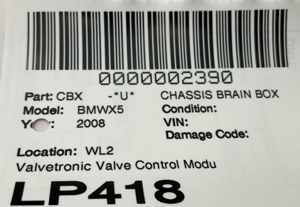2006-2008 BMW X5 Chassis Brain Box Valvetronic Valve Control Module OEM412265002 - Image 5