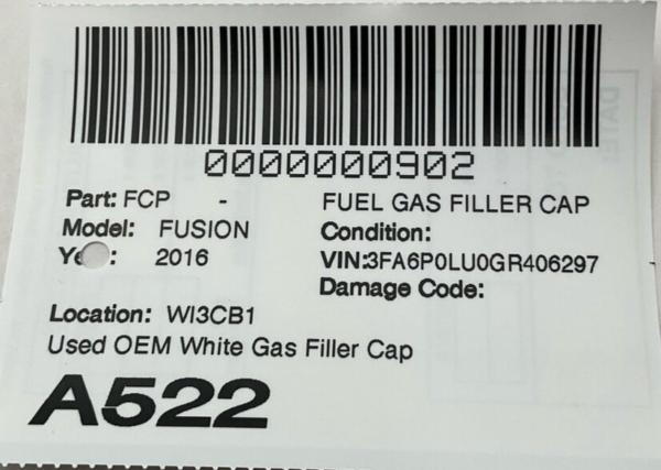 2013-2018 FORD FUSION Fuel Gas Filler Cap Cover Door Lid OEM - Image 3