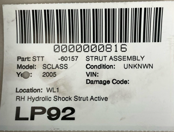 2003-2006 MERCEDES S-CLASS Strut Shock Assembly Right Passenger Side Hydrolic - Image 7