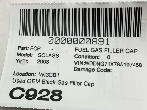 2007-2013 MERCEDES S-CLASS Fuel Gas Filler Cap Cover Lid Door OEM - Image 6