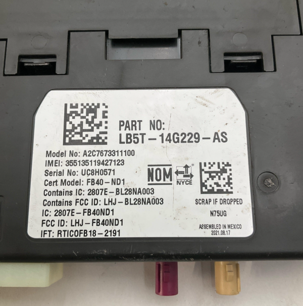 2020-2024 FORD EXPLORER Telematic Communication Control Module Oem Lb5t14g229as - Image 5