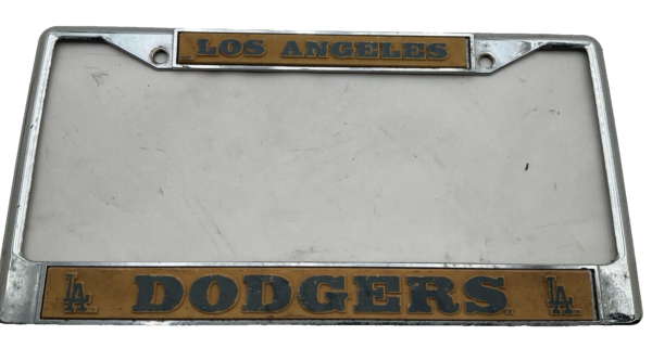 LA Dodgers License Frame Vintage