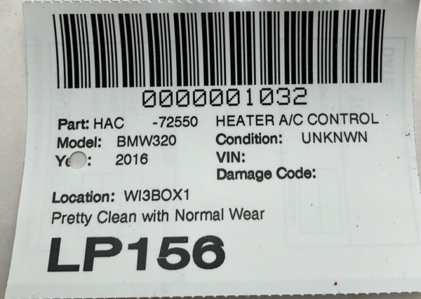 2016-2018 BMW 320 SERIES Heater AC Control Module OEM - Image 5