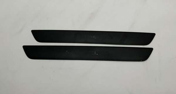 2023 Tesla Model 3 Inner Door Sill Plate Pair Oem