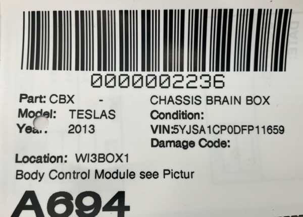 2012-2018 TESLA S Chassis Brain Box Body Control Module OEM 101090600D - Image 5