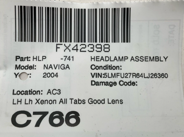 2003-2006 LINCOLN NAVIGATOR Headlamp Assembly Left Driver Side OEM Xenon Tested - Image 8