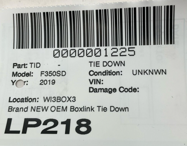 2019 FORD F350 SD PICKUP Tie Down Brand New Oem Boxlink Tie Down Cleat New OEM - Image 5