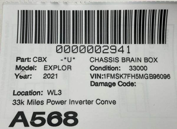 21 FORD EXPLORER Power Inverter Converter Module OEM Lb5t193254ad with 33k Miles - Image 4
