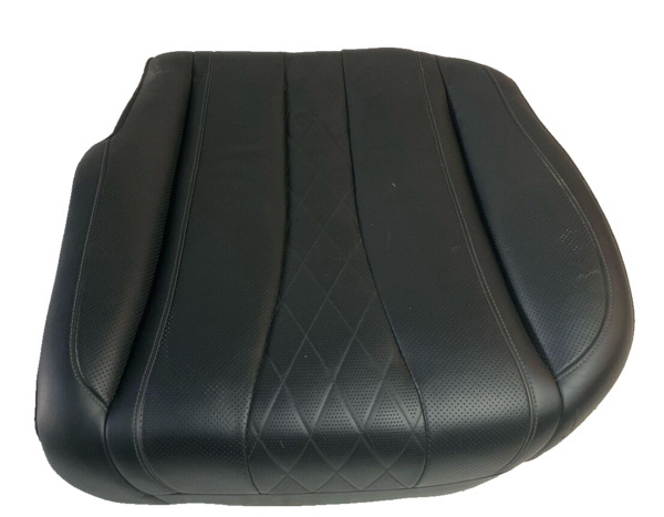 2014-2017 Mercedes S Class W222 Rear Lower Seat Cushion Only Black Leather OEM - Image 2